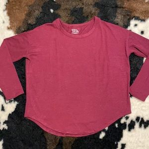 Time and Tru long sleeve maroon top medium